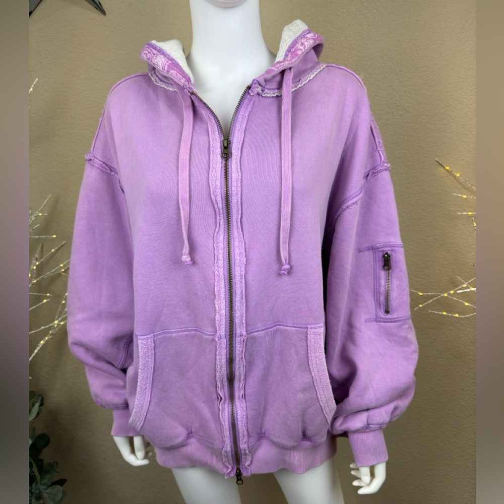 NWT $148 We The Free People By Your Side Hoodie Zip Up - Picture 5 of 14